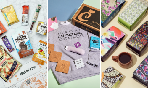 three images of subscription boxes