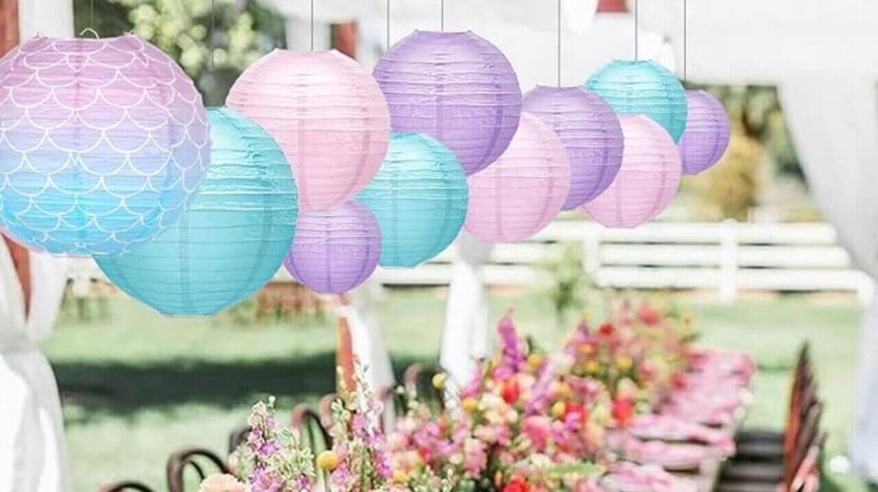 paper lanterns from Amazon