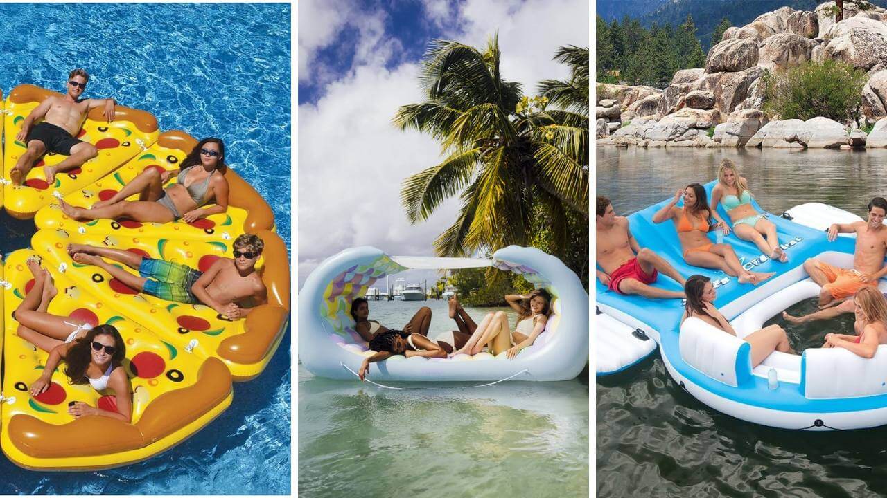 These multi-person pool floats are perfect for your next pool party or lake day